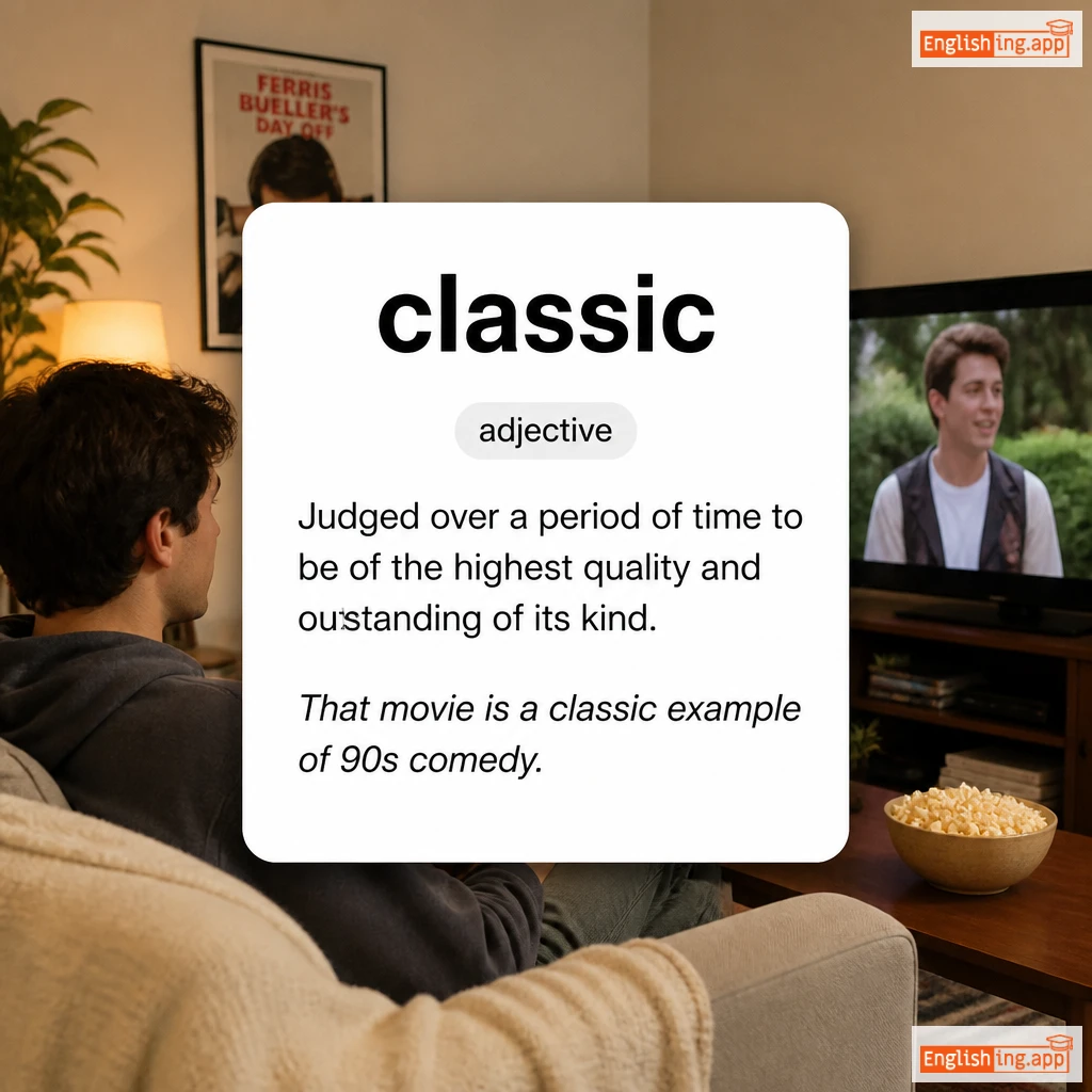 classic definition card — visual illustration of the meaning