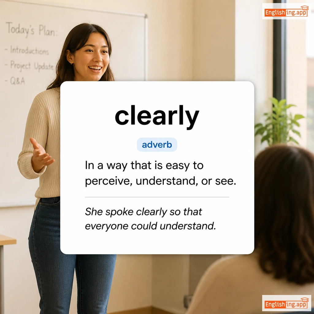clearly definition card — visual illustration of the meaning