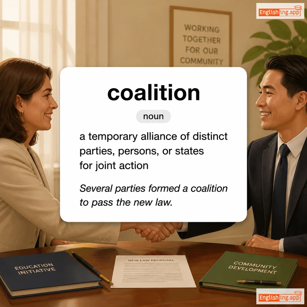 coalition definition card — visual illustration of the meaning
