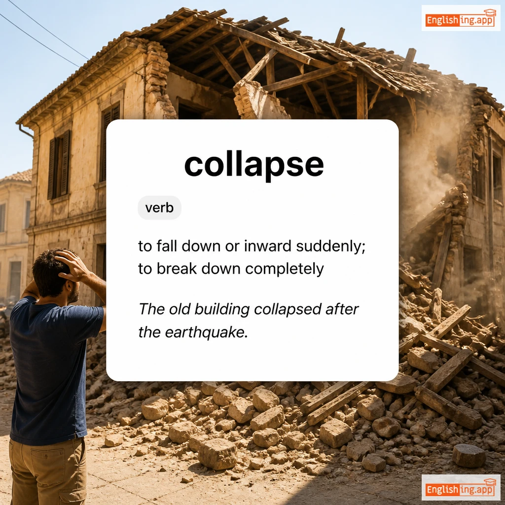 collapse definition card — visual illustration of the meaning