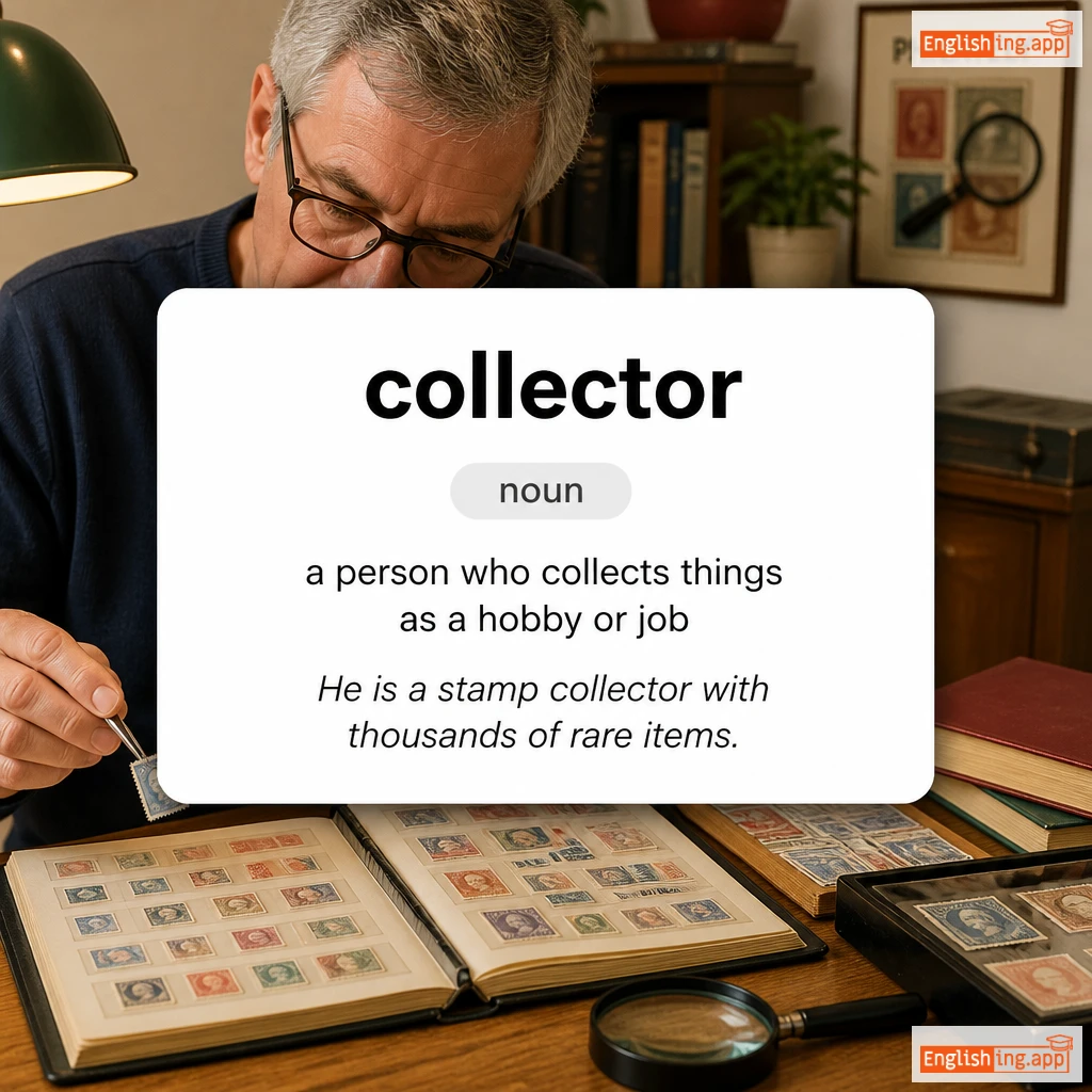 collector definition card — visual illustration of the meaning