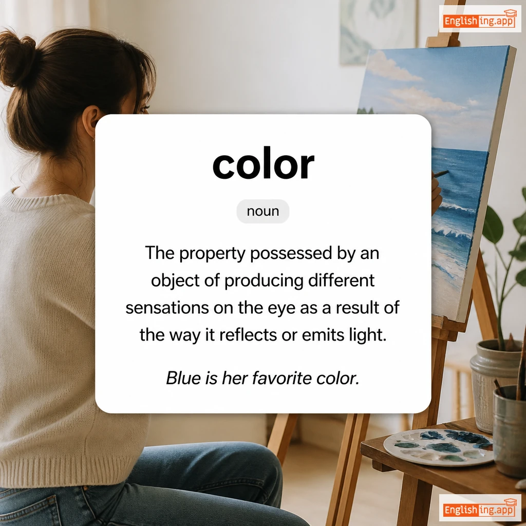 color definition card — visual illustration of the meaning