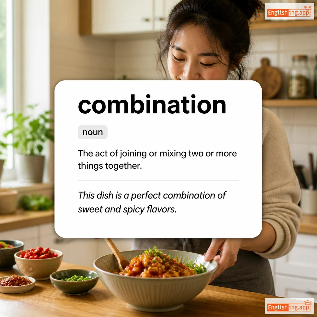 combination definition card — visual illustration of the meaning