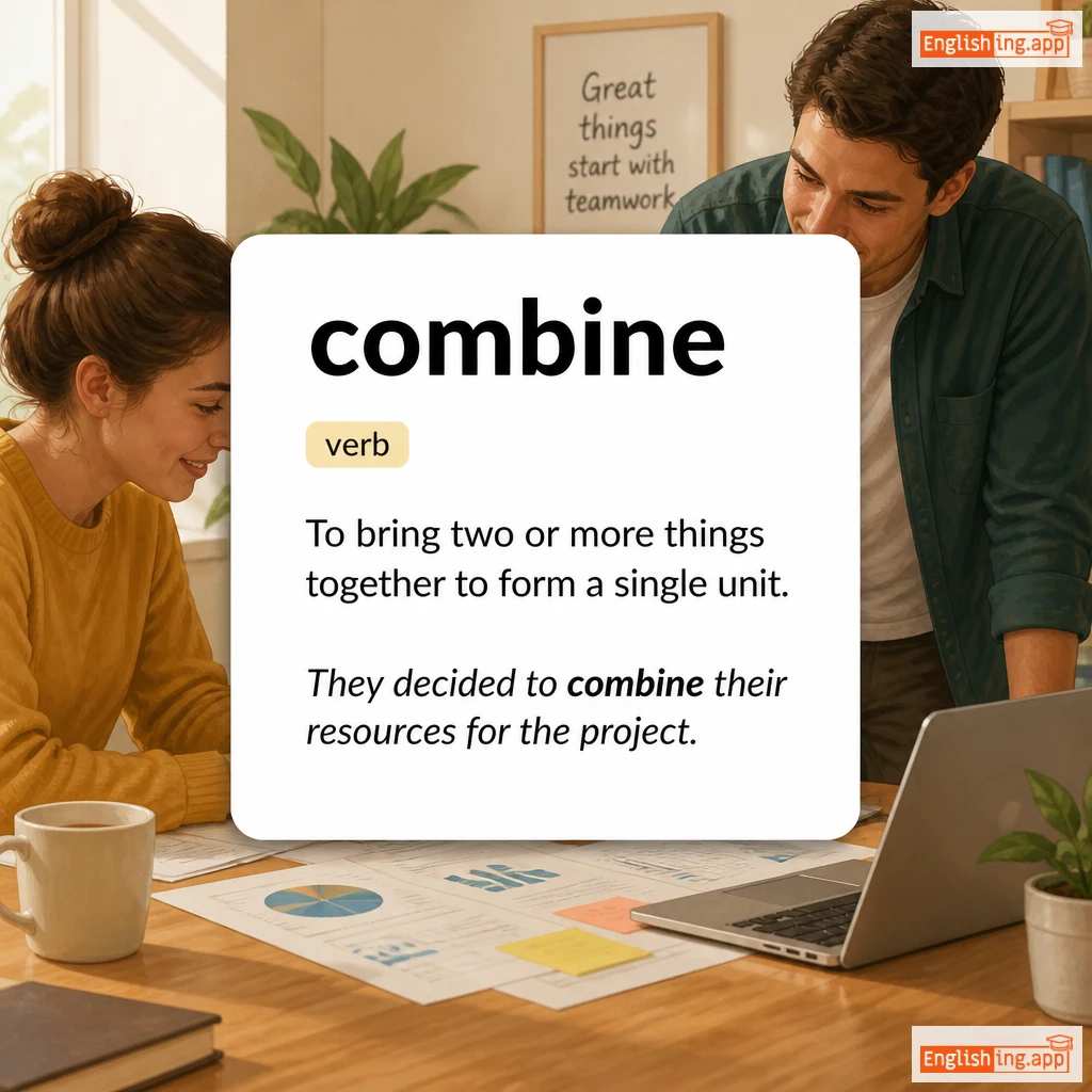 combine definition card — visual illustration of the meaning