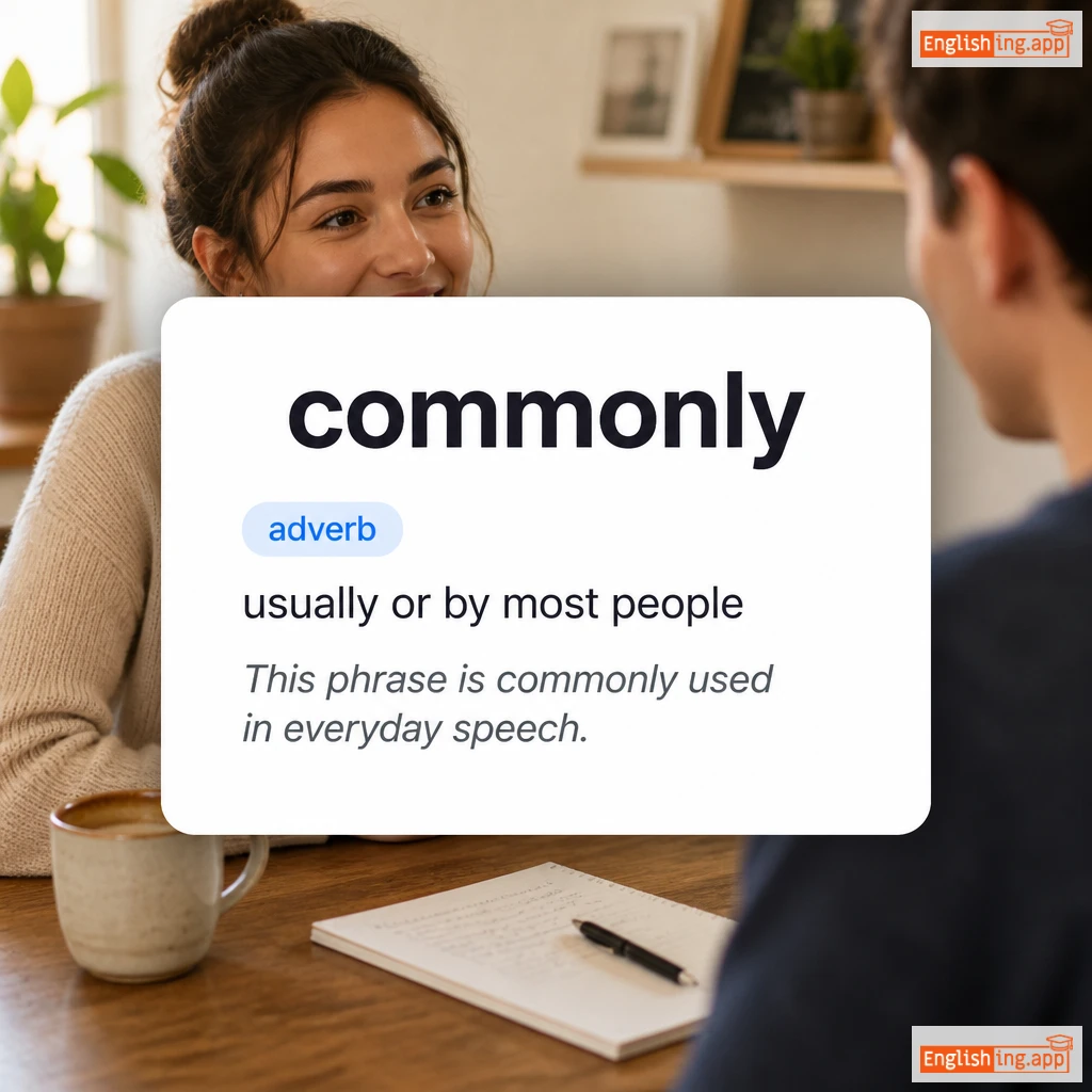 commonly definition card — visual illustration of the meaning