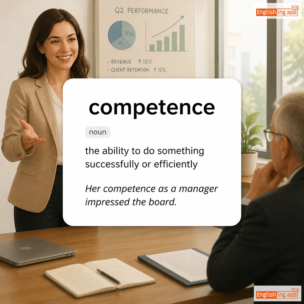 competence definition card — visual illustration of the meaning