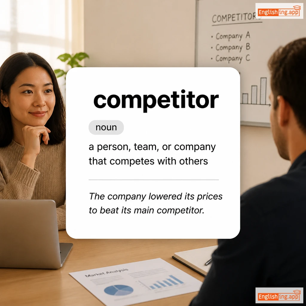 competitor definition card — visual illustration of the meaning