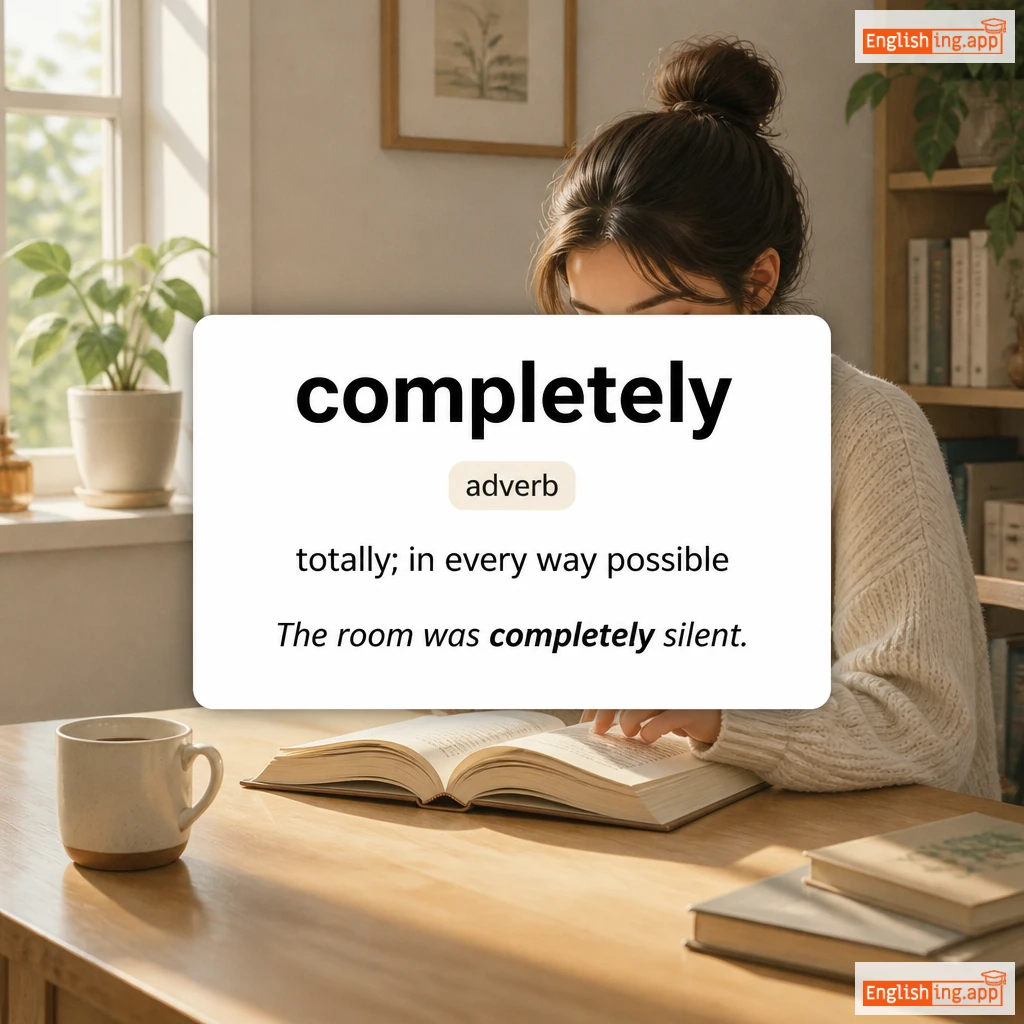 completely definition card — visual illustration of the meaning