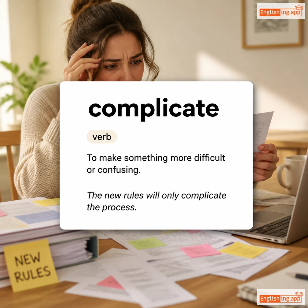 complicate definition card — visual illustration of the meaning