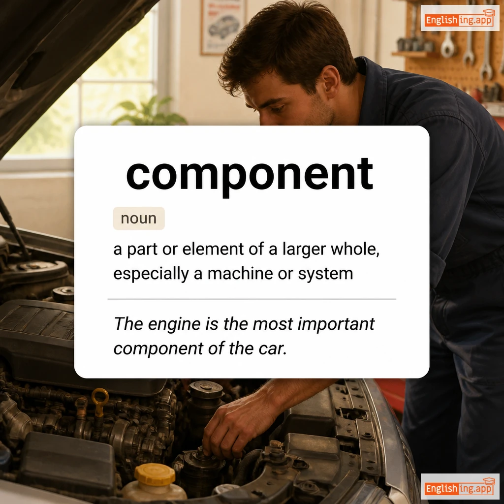 component definition card — visual illustration of the meaning