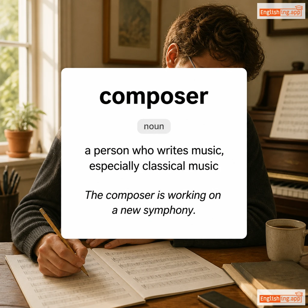 composer definition card — visual illustration of the meaning