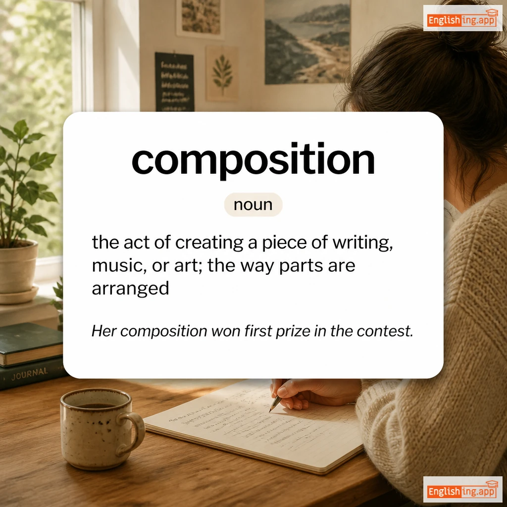 composition definition card — visual illustration of the meaning