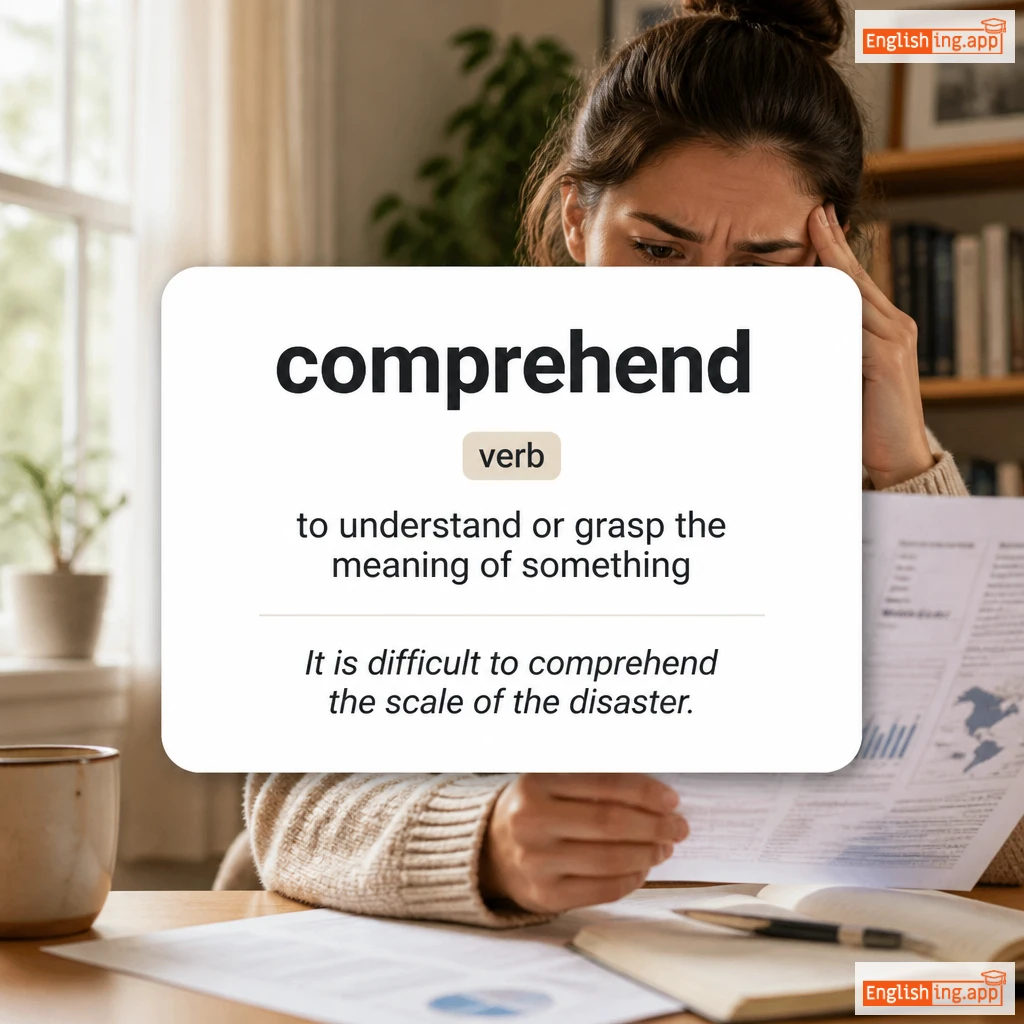 comprehend definition card — visual illustration of the meaning