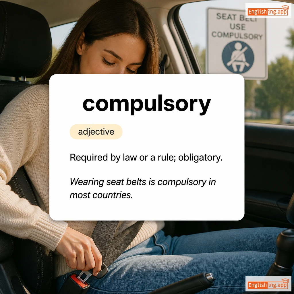 compulsory definition card — visual illustration of the meaning