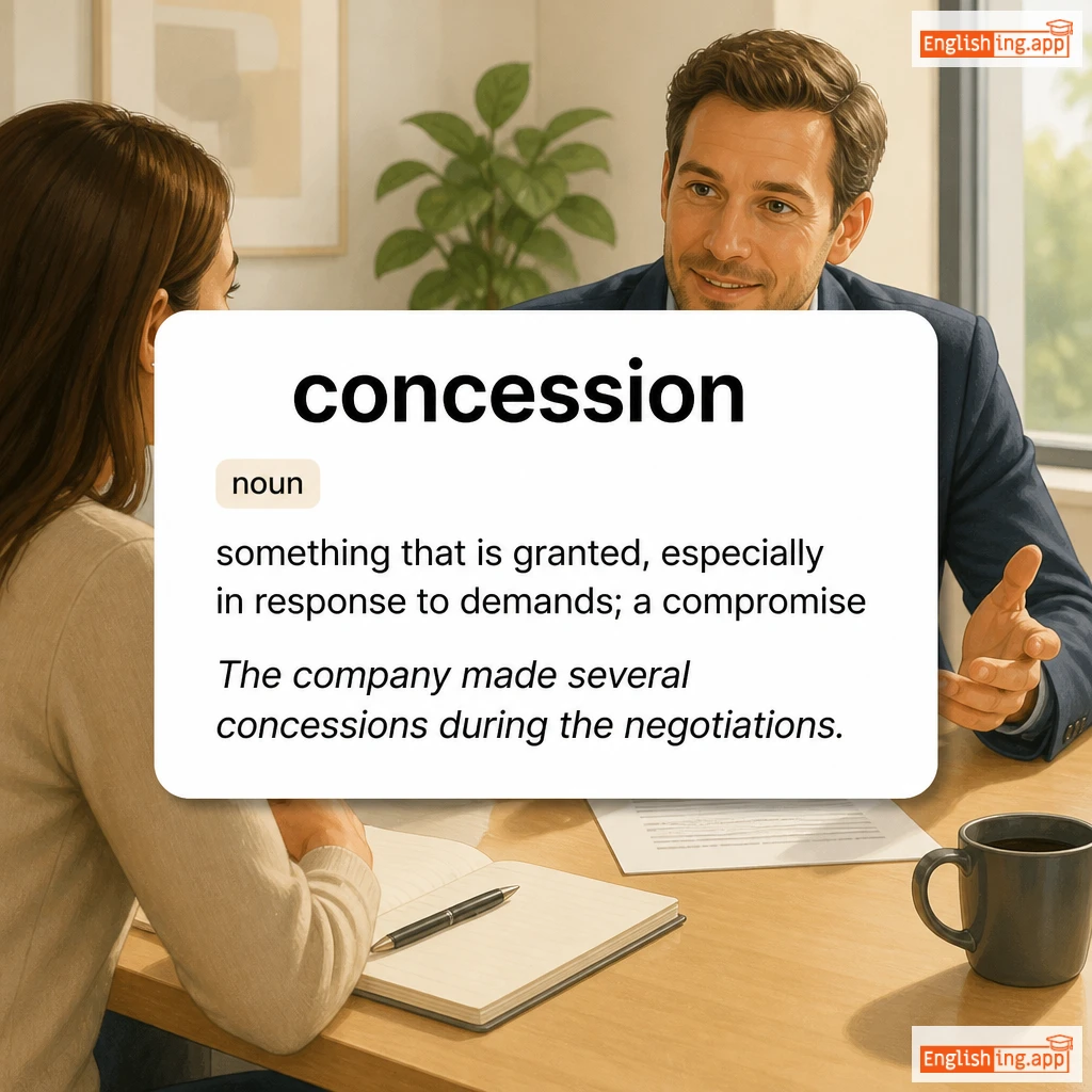 concession definition card — visual illustration of the meaning
