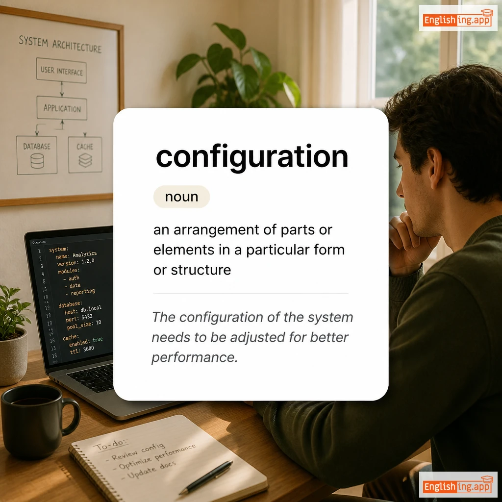 configuration definition card — visual illustration of the meaning
