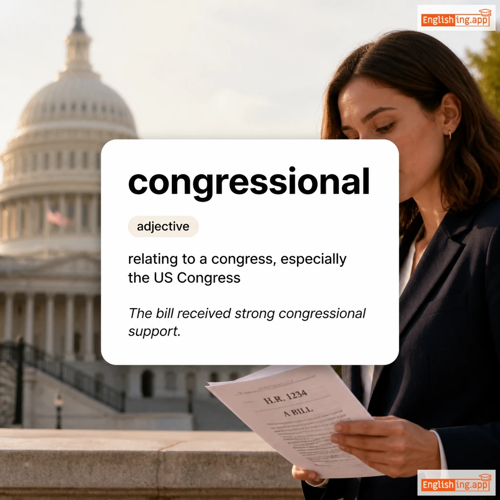 congressional definition card — visual illustration of the meaning
