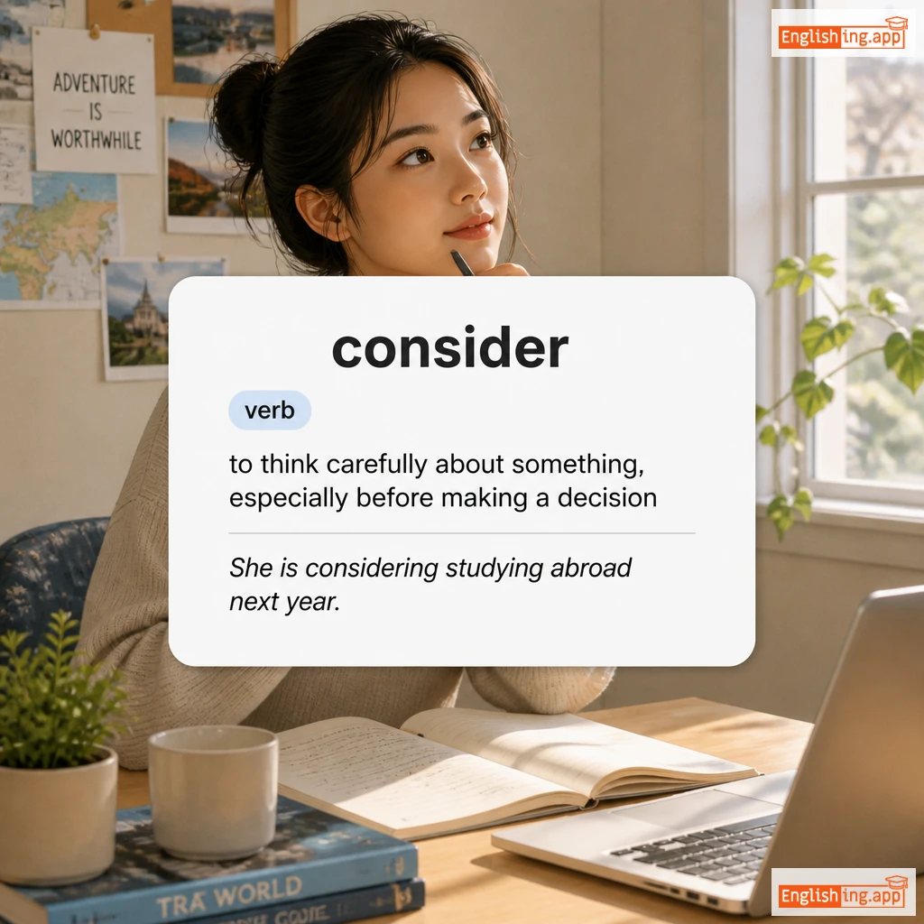 consider definition card — visual illustration of the meaning