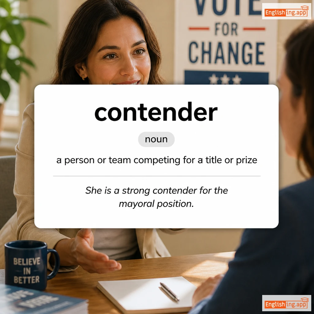contender definition card — visual illustration of the meaning