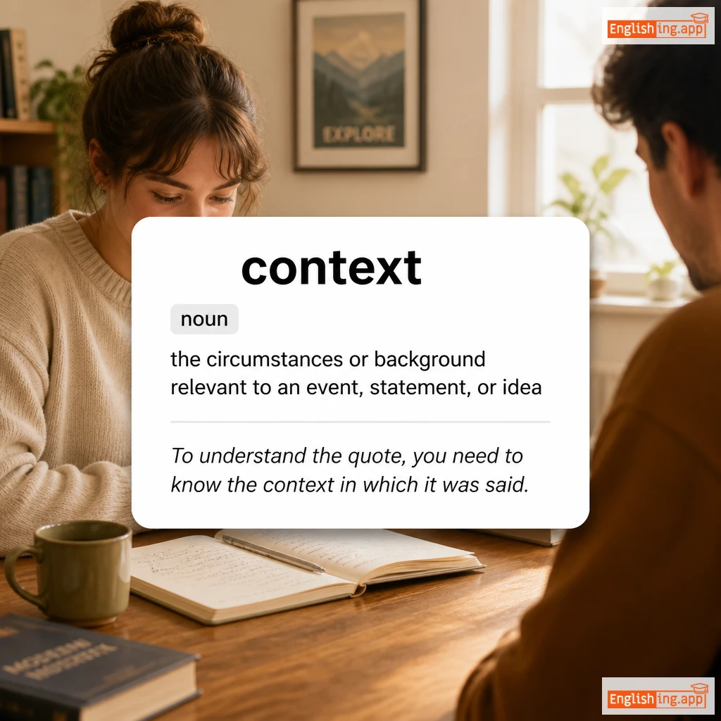 context definition card — visual illustration of the meaning