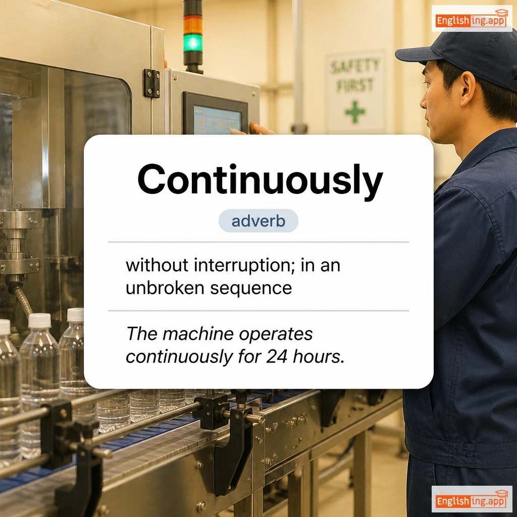 Continuously definition card — visual illustration of the meaning