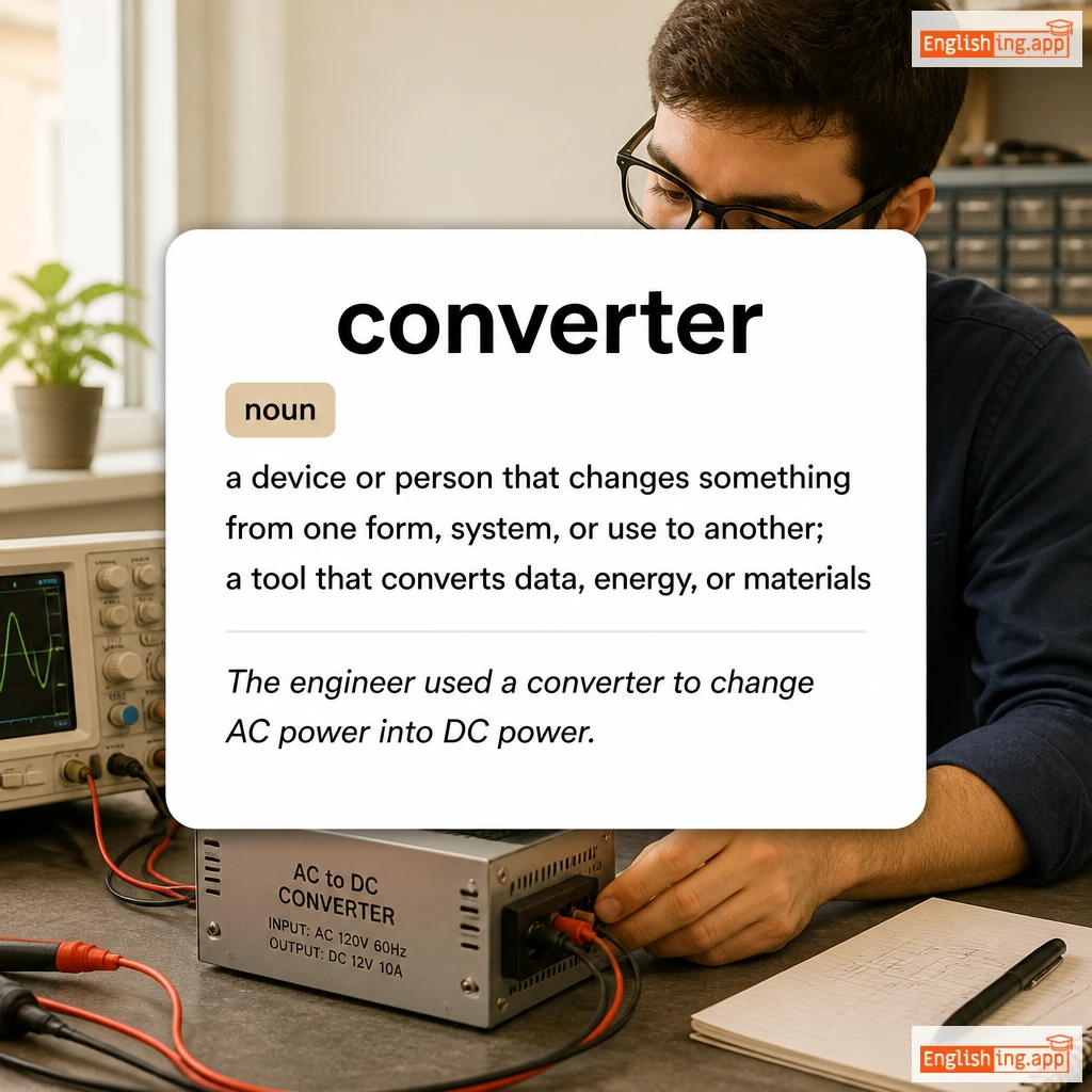 converter definition card — visual illustration of the meaning