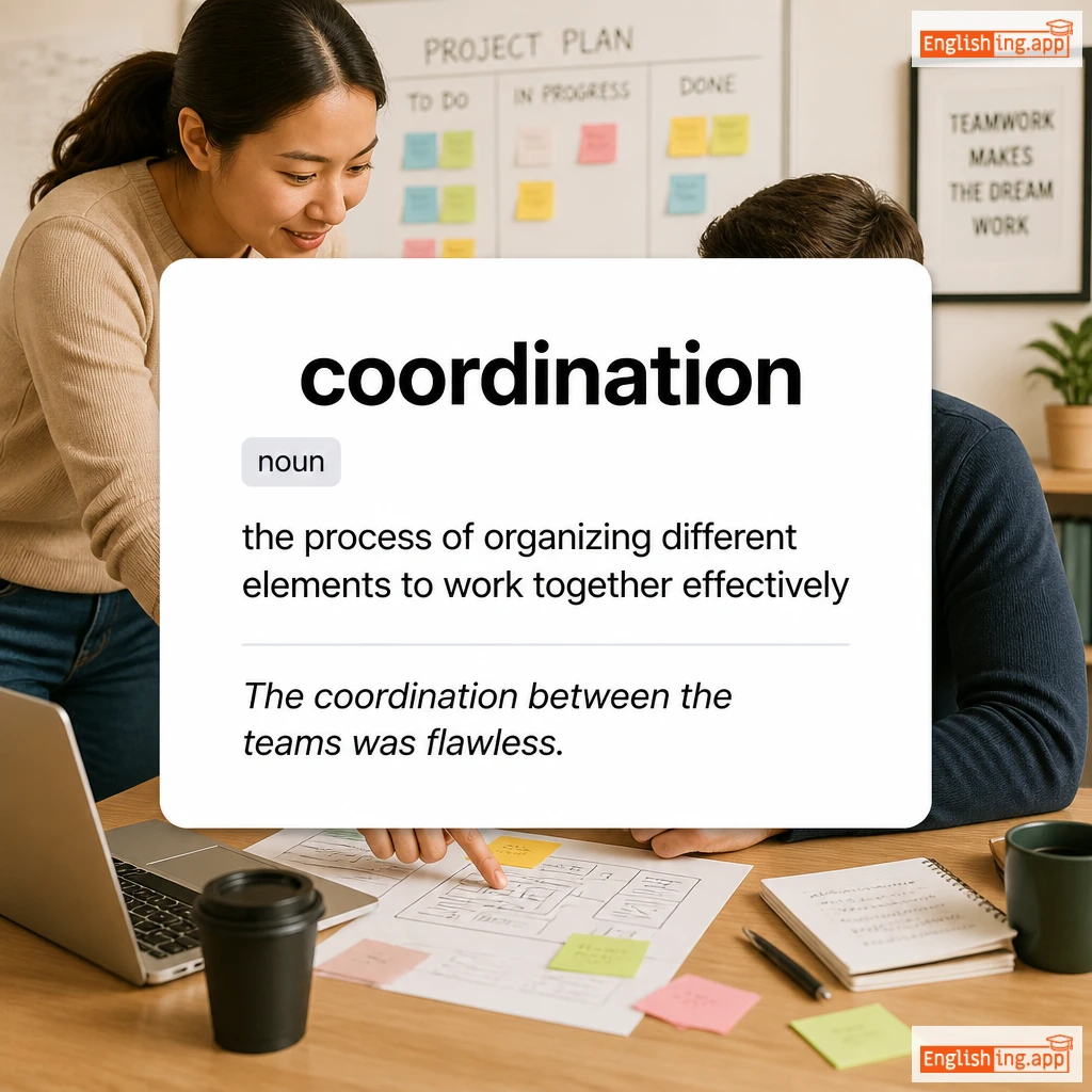 coordination definition card — visual illustration of the meaning