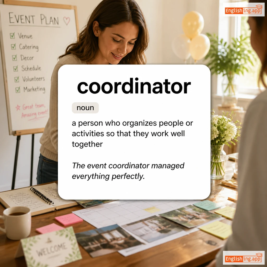 coordinator definition card — visual illustration of the meaning