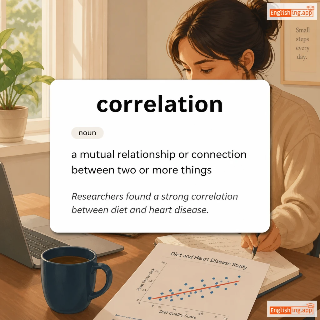 correlation definition card — visual illustration of the meaning