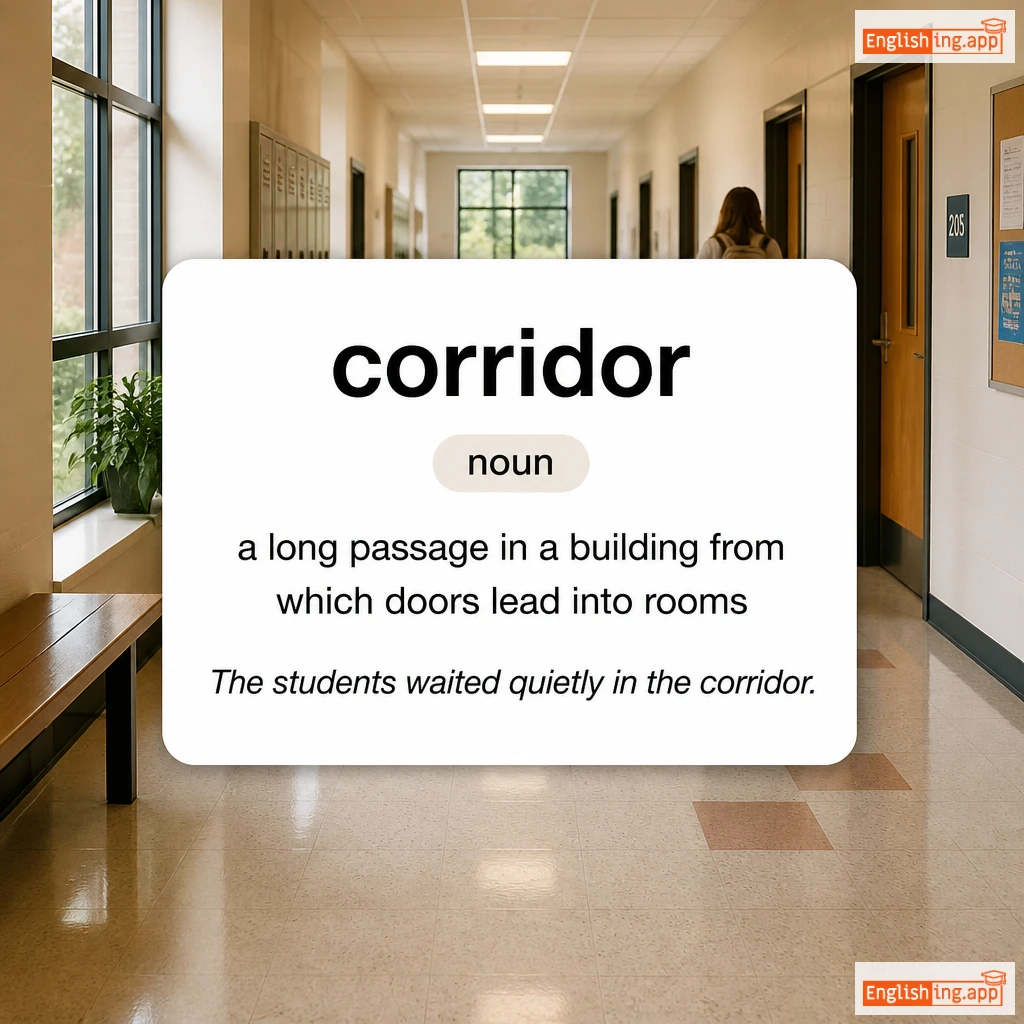 corridor definition card — visual illustration of the meaning