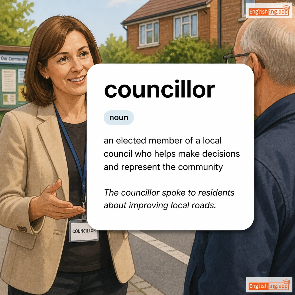 councillor definition card — visual illustration of the meaning