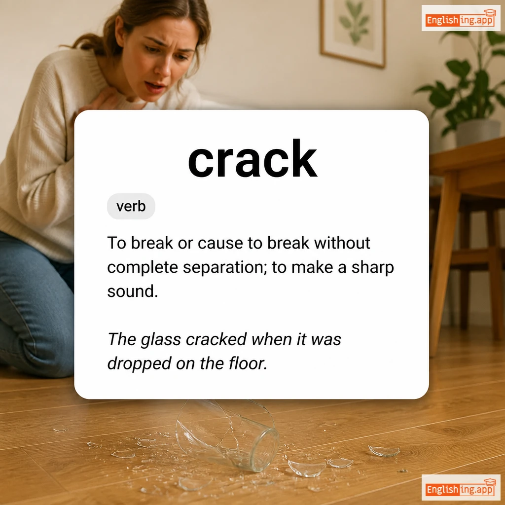 crack definition card — visual illustration of the meaning
