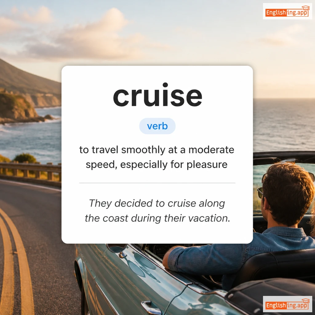 cruise definition card — visual illustration of the meaning