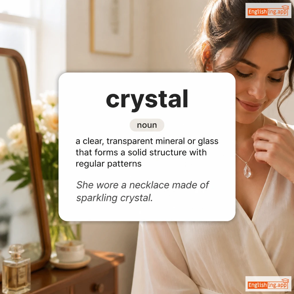 crystal definition card — visual illustration of the meaning