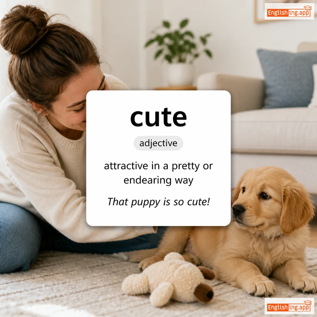 cute definition card — visual illustration of the meaning