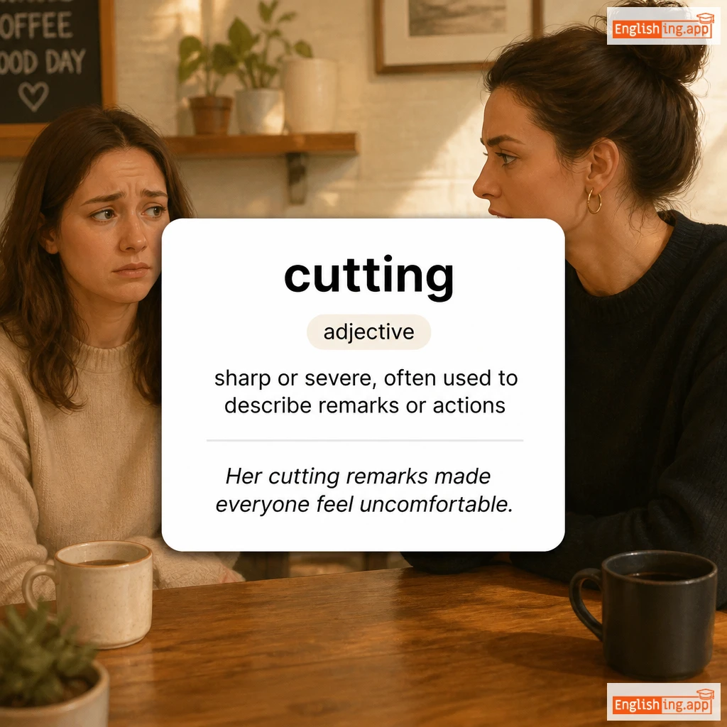 cutting definition card — visual illustration of the meaning