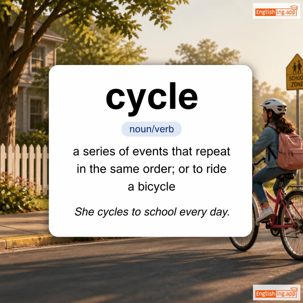 cycle definition card — visual illustration of the meaning
