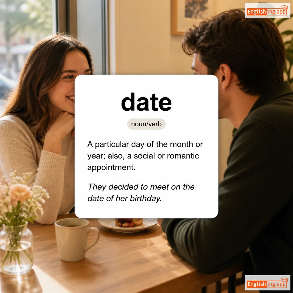 date definition card — visual illustration of the meaning