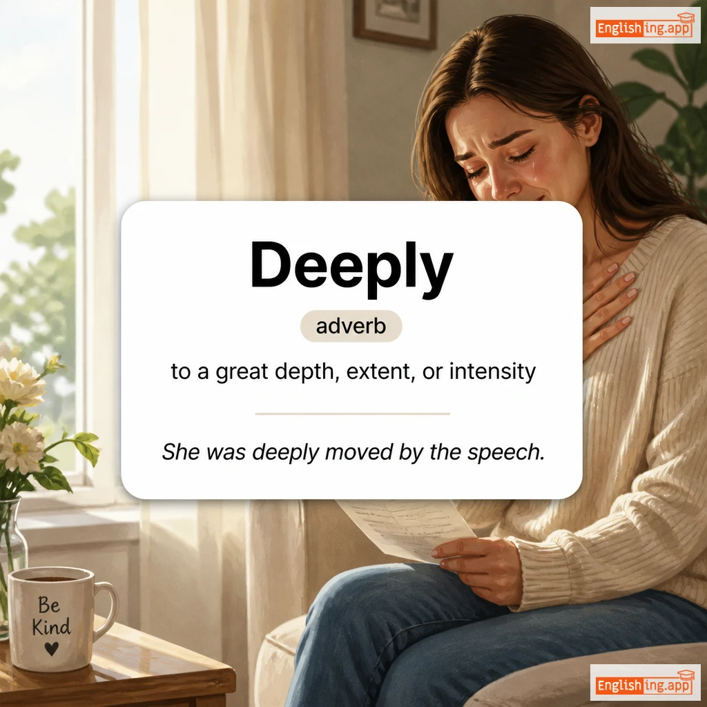 Deeply definition card — visual illustration of the meaning
