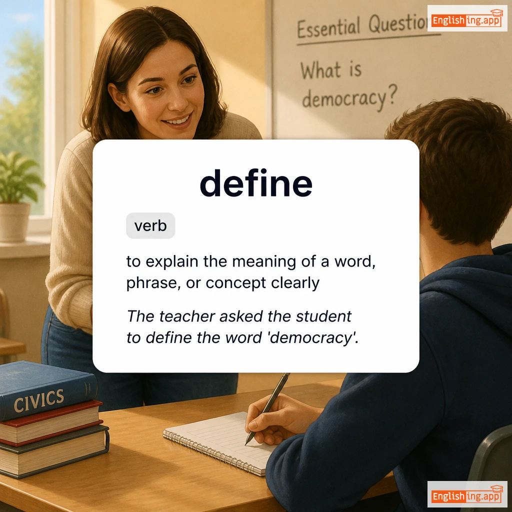 define definition card — visual illustration of the meaning