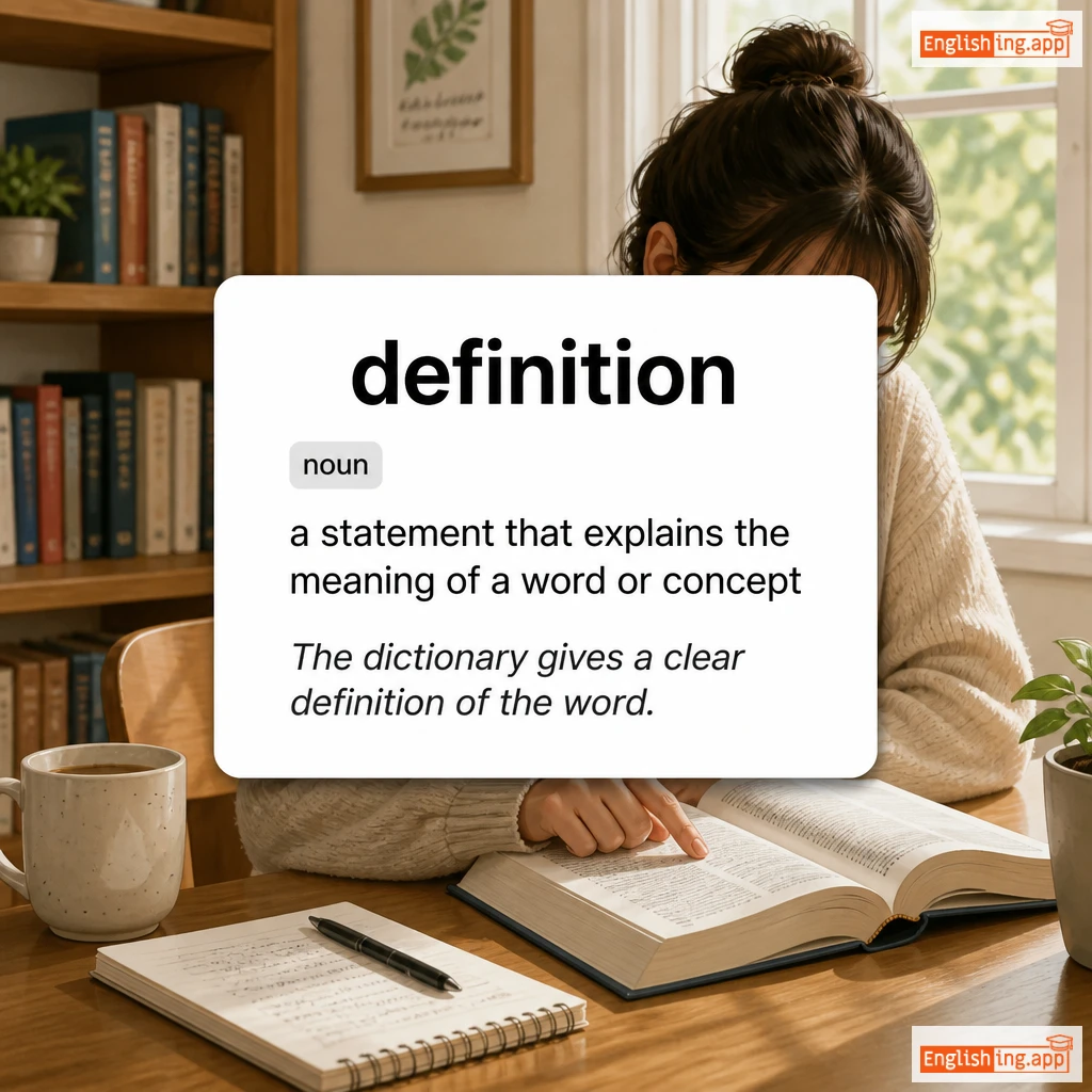 definition definition card — visual illustration of the meaning