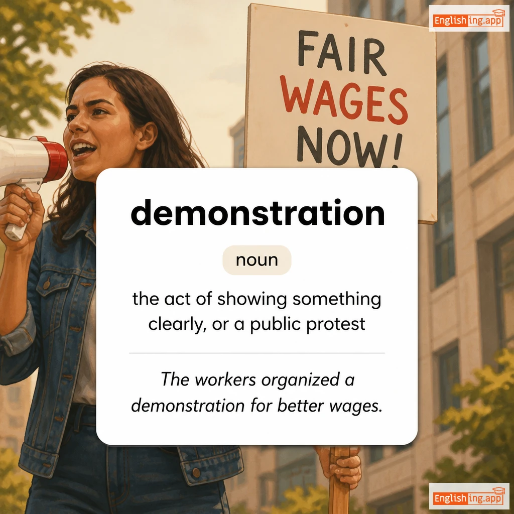 demonstration definition card — visual illustration of the meaning