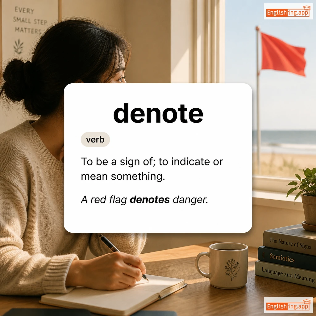 denote definition card — visual illustration of the meaning