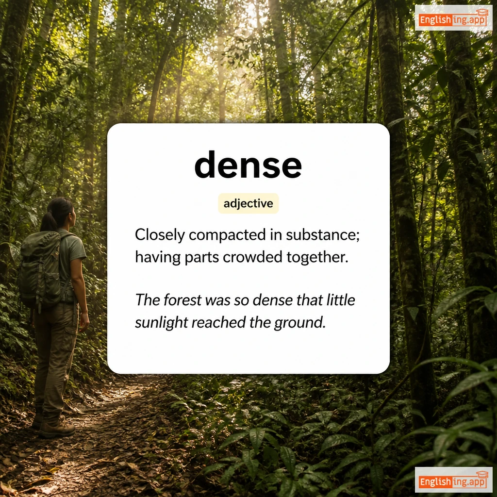 dense definition card — visual illustration of the meaning