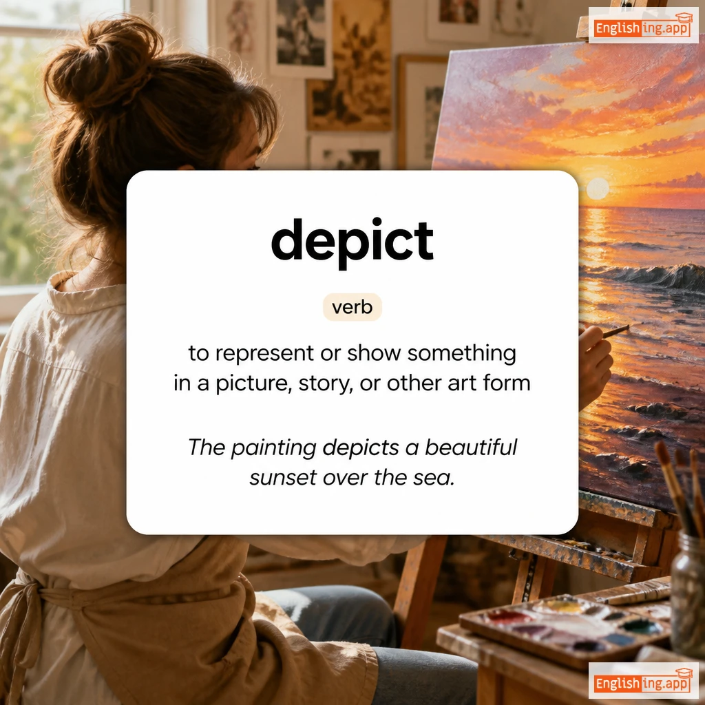 depict definition card — visual illustration of the meaning
