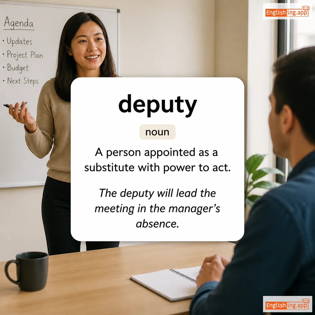 deputy definition card — visual illustration of the meaning