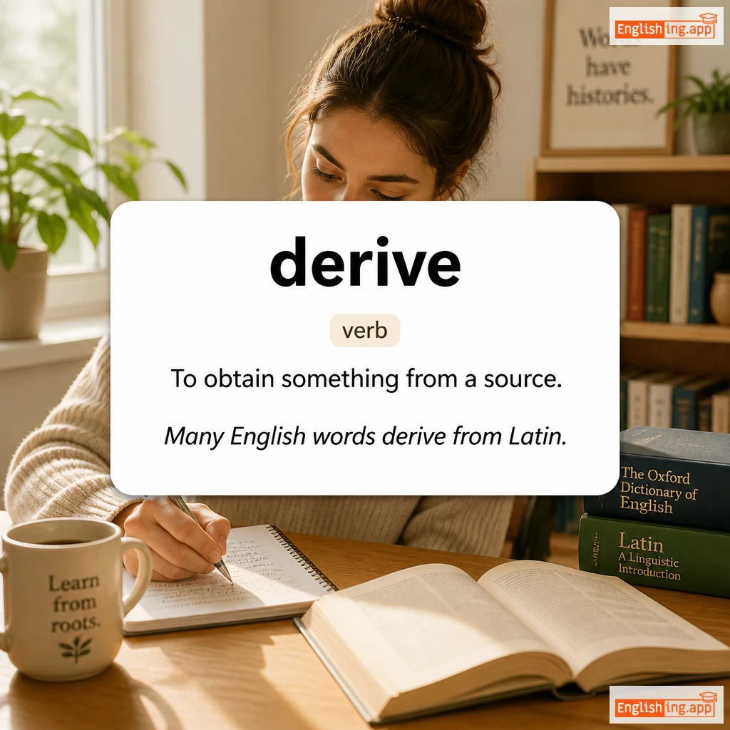 derive definition card — visual illustration of the meaning