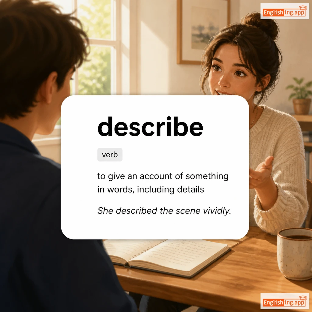 describe definition card — visual illustration of the meaning