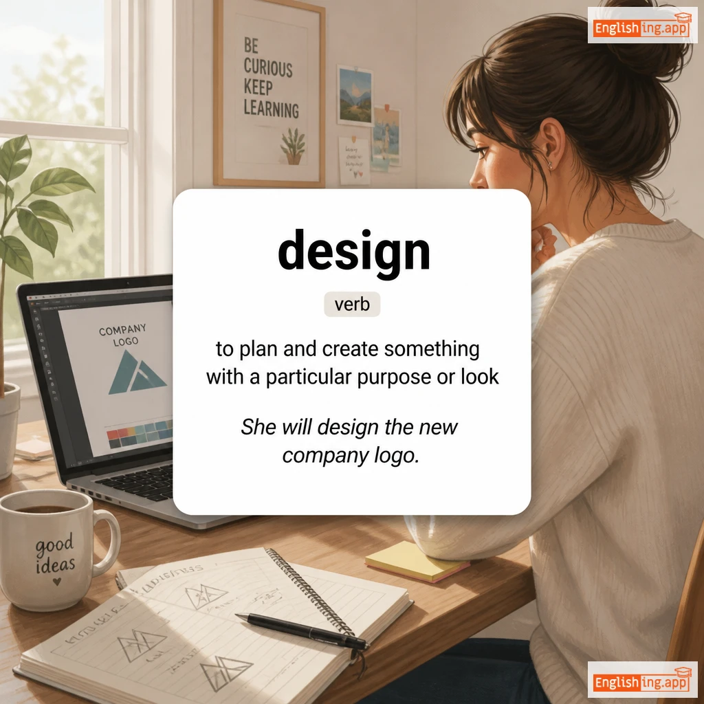 design definition card — visual illustration of the meaning