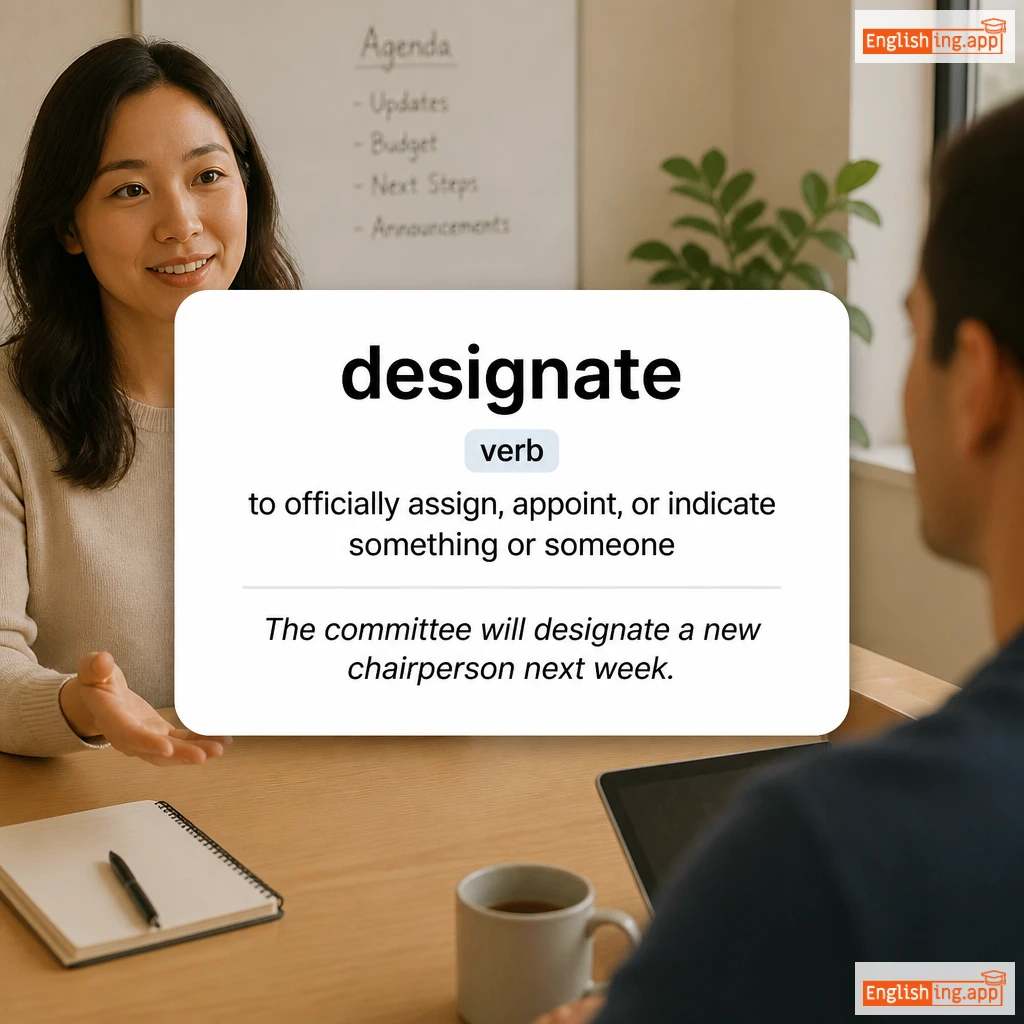 designate definition card — visual illustration of the meaning